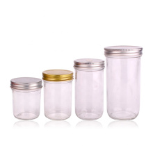 220ml 380ml 500ml 750ml conical wide food storage glass mason jar with cap